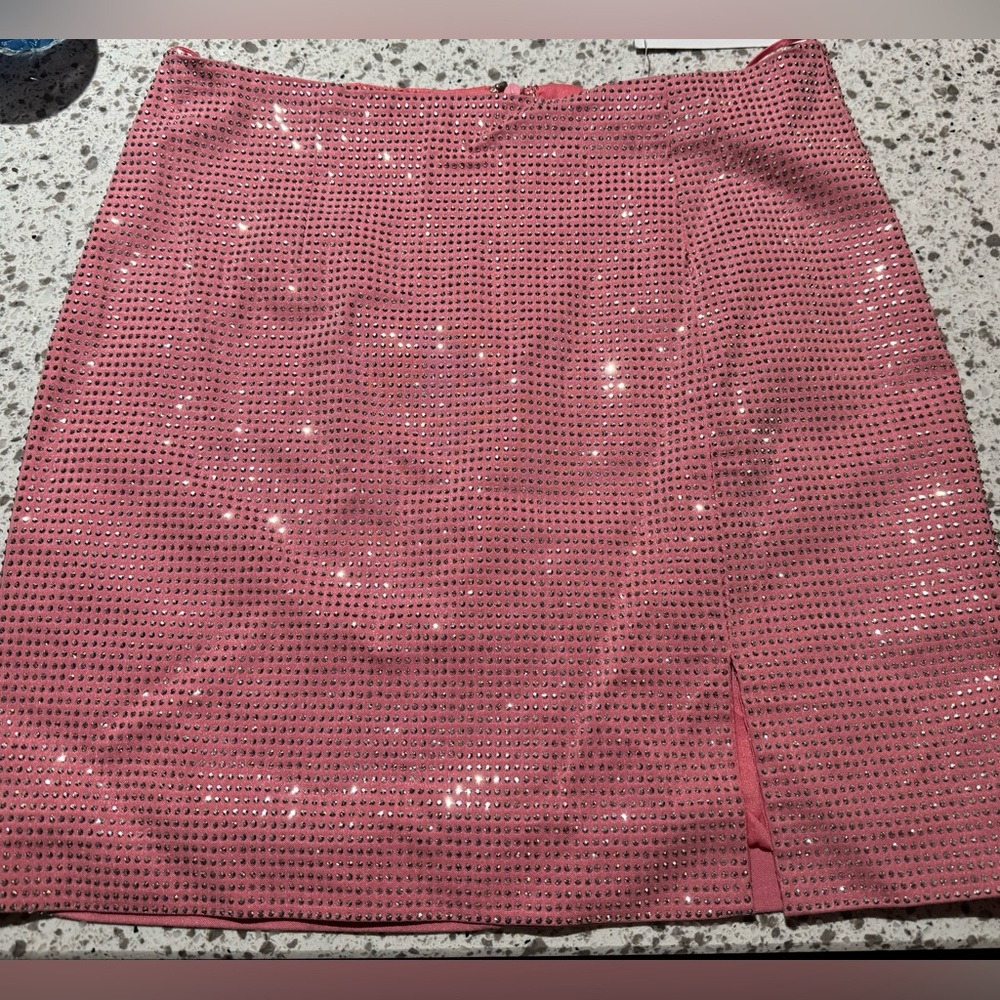 Studded Rhinestone Mini Skirt - Picture 5 of 10
